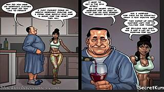 Cheating Husband Brutally Facefucks Sexy Ebony Maid's Perky Pussy In Kitchen!