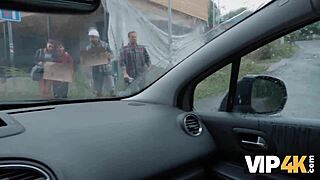 she cheats like a pro sucking massive cock outdoors in pigtails while her boyfriend waits clueless pov