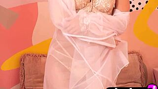 i love stephanie manescu's natural tits posing sexy in lingerie undressing slow