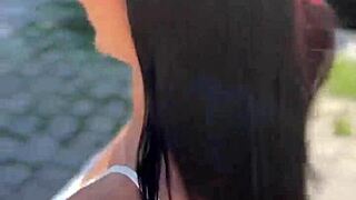 Brunette Cara Mella Deepthroats Monster Cock Rides to Juicy German Cumshot