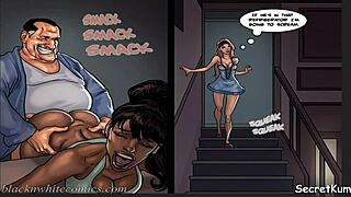 Cheating Husband Brutally Facefucks Sexy Ebony Maid's Perky Pussy In Kitchen!