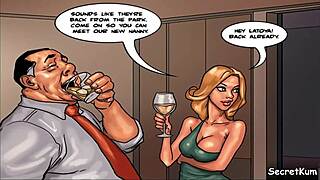 Cheating Husband Brutally Facefucks Sexy Ebony Maid's Perky Pussy In Kitchen!