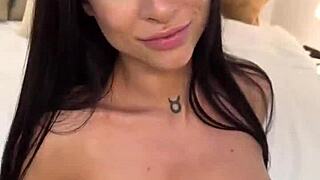 Brunette Cara Mella Deepthroats Monster Cock Rides to Juicy German Cumshot