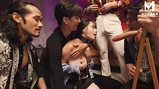 Modelmedia Asia: Thief Ravages Detective Slave in Wild BDSM Fuck Fest