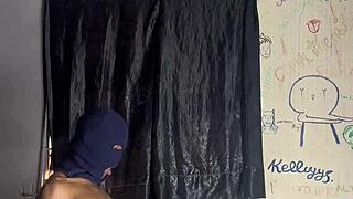ebony's huge curved dick throbs for massive black cock orgasm