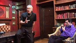 one cock can't satisfy blonde katie so she takes double penetration now