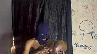 ebony's huge curved dick throbs for massive black cock orgasm