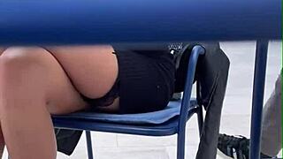 wanna see this 18yo tall tattooed model flash and fuck outdoors in pov?