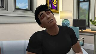 lazy sunday asian model poses then gets intimate during photoshoot