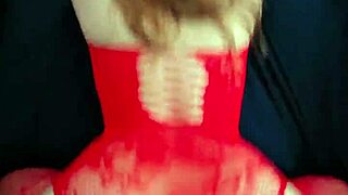 submissive daughter-in-law models sexy lingerie for her father-in-law casually