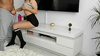 wanna watch fitness coach pound sporty girl's tight pussy doggystyle?