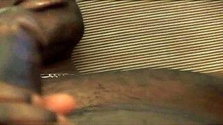 winnie the hairy first-timer takes big black cock from ass to mouth outdoors