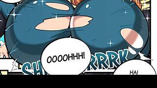 Female Bodybuilder Muscles Bulge in Sexy Growth Comic Fantasy