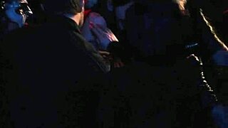 Milf Tricks Shy Petite Teen into Public Strapon Double Penetration Orgy!