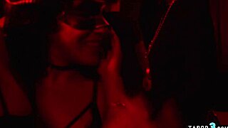 Milf Tricks Shy Petite Teen into Public Strapon Double Penetration Orgy!