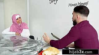 Young arab student seduces teacher with blowjob on monster cock