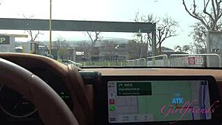 Heart pounding as Cecelia Taylor gives roadhead on date POV