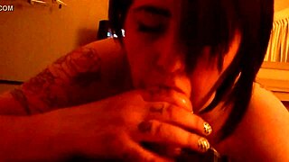 my emo friend teen deepthroats my cock so good