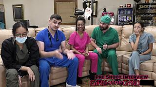 Nurse Aria Nicole Dominates Patient Channy Crossfire in Latex Hospital Humiliation