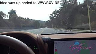 Heart pounding as Cecelia Taylor gives roadhead on date POV