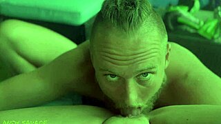 She watches from her blue-eyed female POV as the white guy devours her pussy to a shuddering orgasm