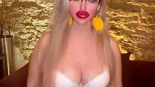 goddess dancer grinds her hips seductively to music in glasses