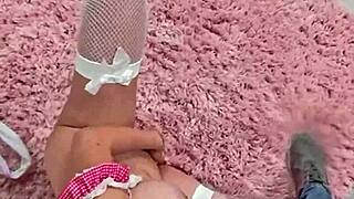 Watch curvy cami strella's throat bulge as she deepthroats and cums hard