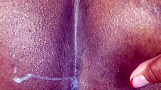 angry black wife rips clothes and straps husband's asshole wide open