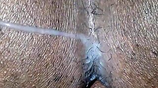 angry black wife rips clothes and straps husband's asshole wide open