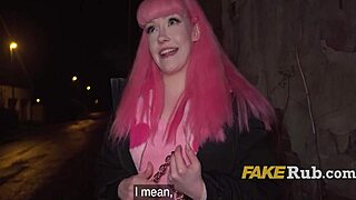 hey check out this pink-haired euro babe getting unlocked and slammed around prague