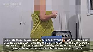 grávida casada chupa e fode com dotado na casa de swing while cuckold watches