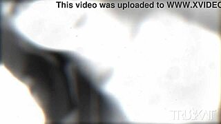 tru kait's juicy ass takes two cocks pounding her from both ends in hot double amateur action.