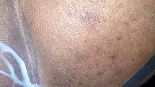 angry black wife rips clothes and straps husband's asshole wide open