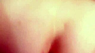 naughty brunette babe rides cock then takes anal creampie close up