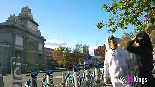 ever wonder how nelia estrada's huge tits flash madrid streets in outdoor public sex tour