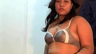 slutty asian peels off clothes in teasing strip
