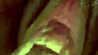 Hey, watch this horny black model gag on handcuffed dildo ride!