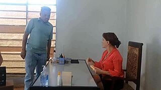 director punishes my nerdy ass with her nasty first time fuck