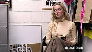 housewife cougar CAUGHT at office FINGERING pussy with STOLEN DILDO toys voyeur style