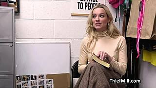 housewife cougar CAUGHT at office FINGERING pussy with STOLEN DILDO toys voyeur style