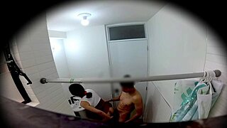 Mexican college girl sneaks bathroom fuck after party