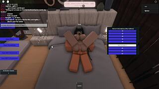 This horny roblox babe dives into steamy sex action