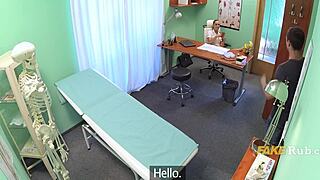 Nurse rides patient's cock cowgirl style making him cum over and over!