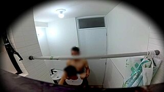 Mexican college girl sneaks bathroom fuck after party