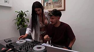 dj sexy greets her student in lingerie and things spiral out of control