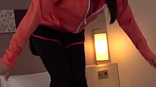 japanese busty model's wardrobe change caught on hidden cam