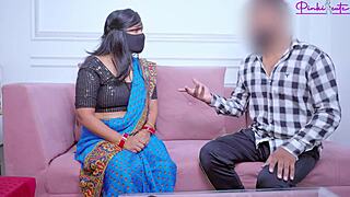 met my fan at home fucked him hard in saree cowgirl riding his huge cock!!