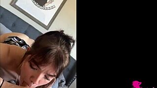 Petite 19 year old aleena che rides big cock cowgirl in dorm then begs for doggystyle quickie pounding!
