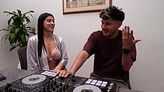 dj sexy greets her student in lingerie and things spiral out of control