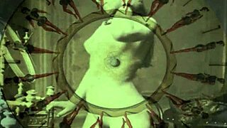 vintage 19th century antique hairy retro scene unfolds casually